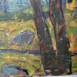 Large Vintage Painting Landscape signed by Svan Grandin (1906- 1982)