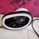 Black ceramic palm lamp and white opaline globe