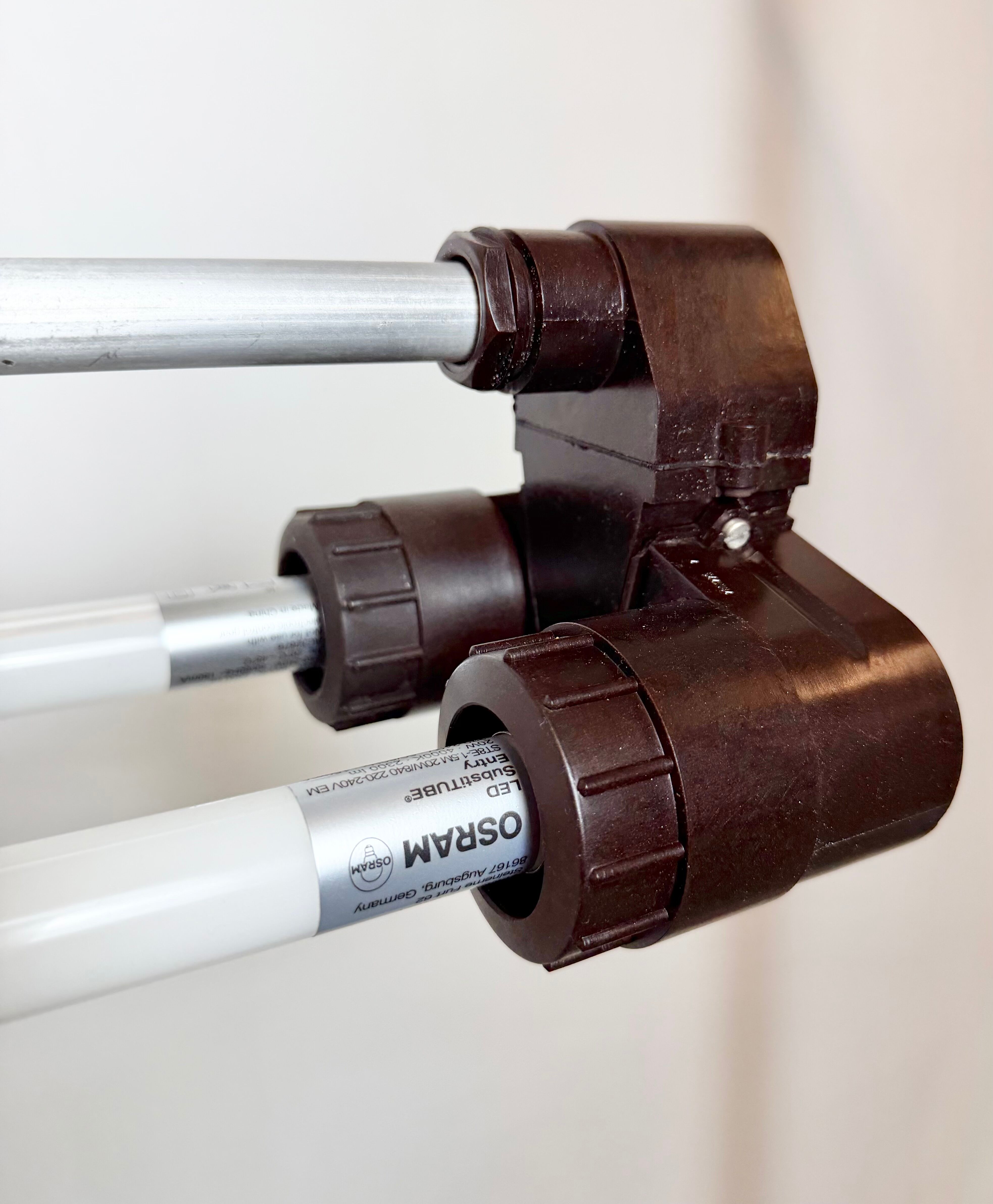 Industrial Silver Tube Light from Elektrosvit, 1970s