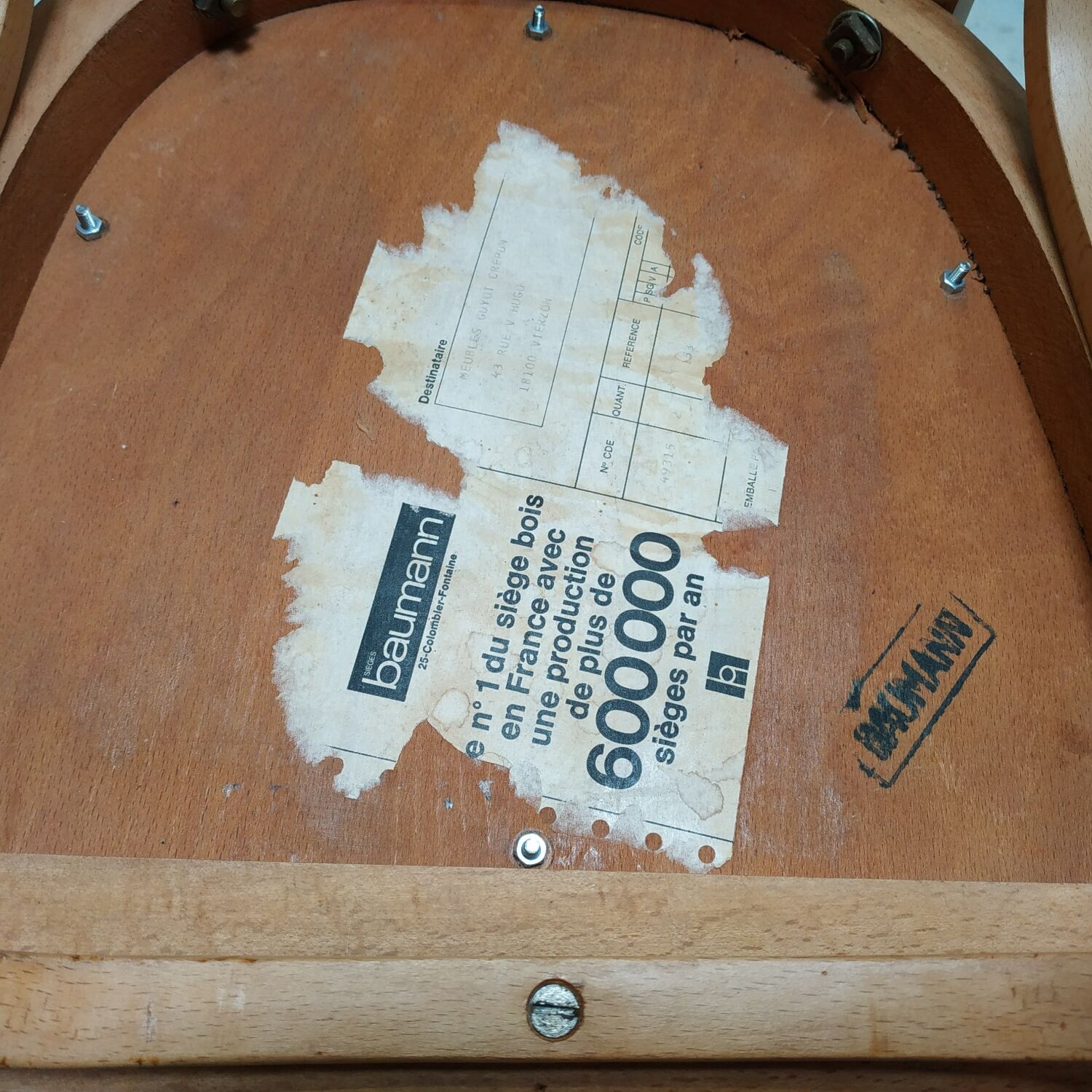 Pair of Baumann bistro chair n°12