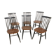 6 Vintage Scandinavian Fanett Chairs by Tapiovaara from the 1960s