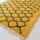 Yellow and Black Rug - 247 x 160 cm