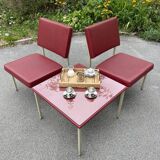 Chairs and coffee table by Anonima Castelli from Castelli / Anonima Castelli, Italy, 1950s, set of 3.