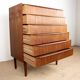 Large chest of drawers, seven-drawer chest, in teak, “Tallboy” model, Denmark 1