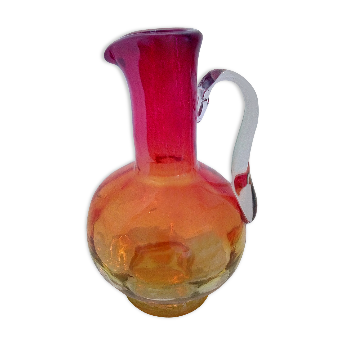 Pichet en verre coloré