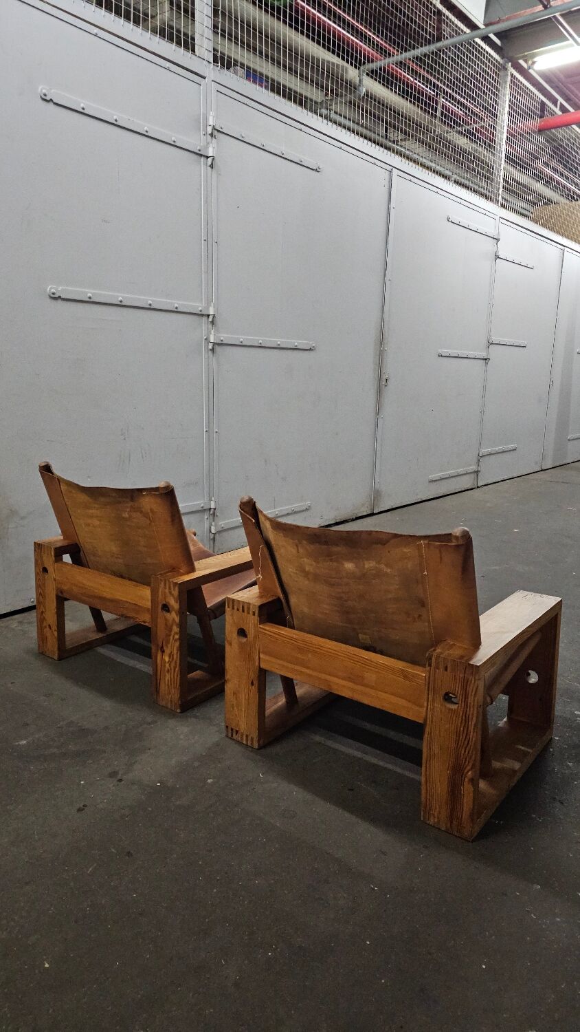 Pair of lounge chairs by Ate van Apeldoorn for Houtwerk Hattem, 1970s