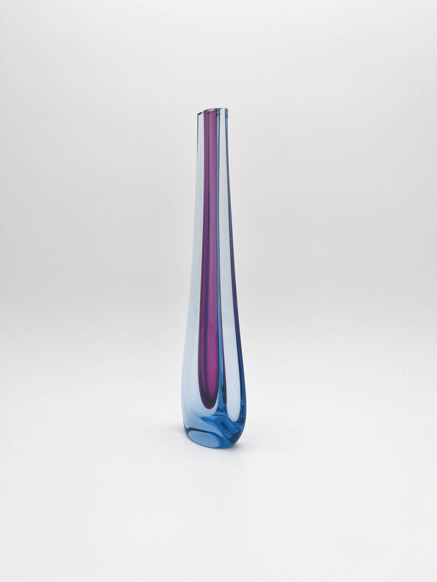 Soliflore Murano Flavio Poli Sommerso Blue Violet 30cm 479g
