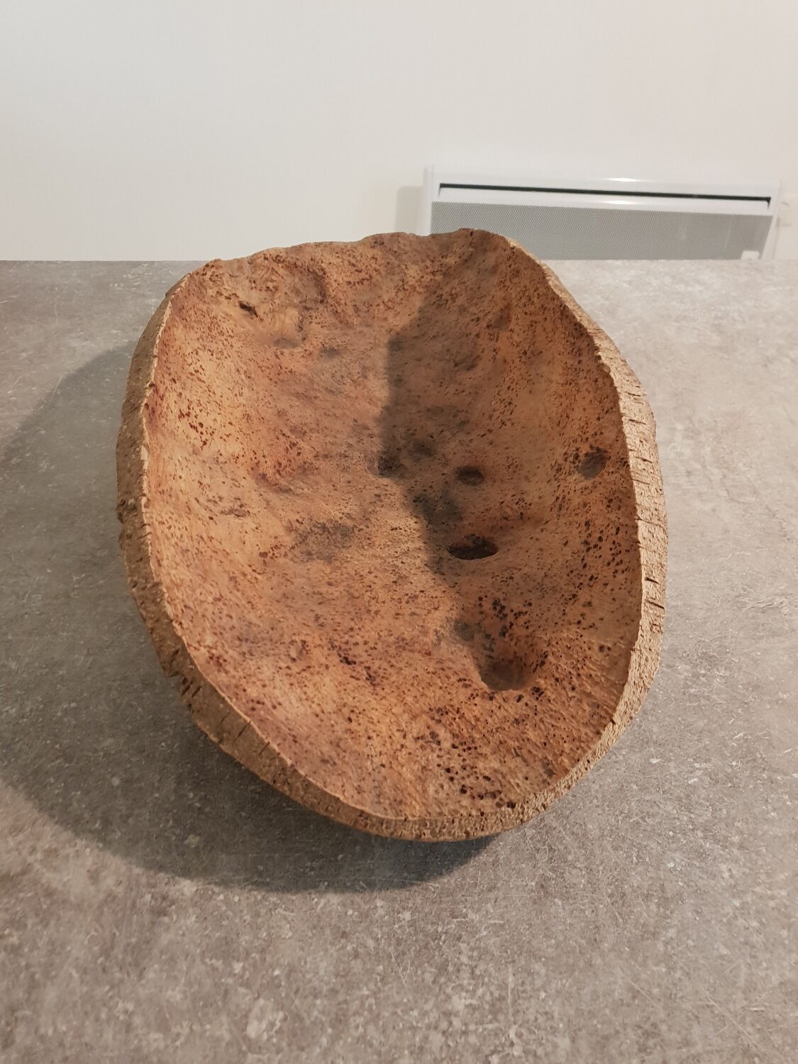 Vintage cork fruit bowl