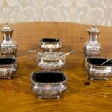 19th Century English Silver Set, 1890s, Set of 7
