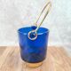 Seau à glace bleu cobalt – style Holmegaard / design scandinave 60–70