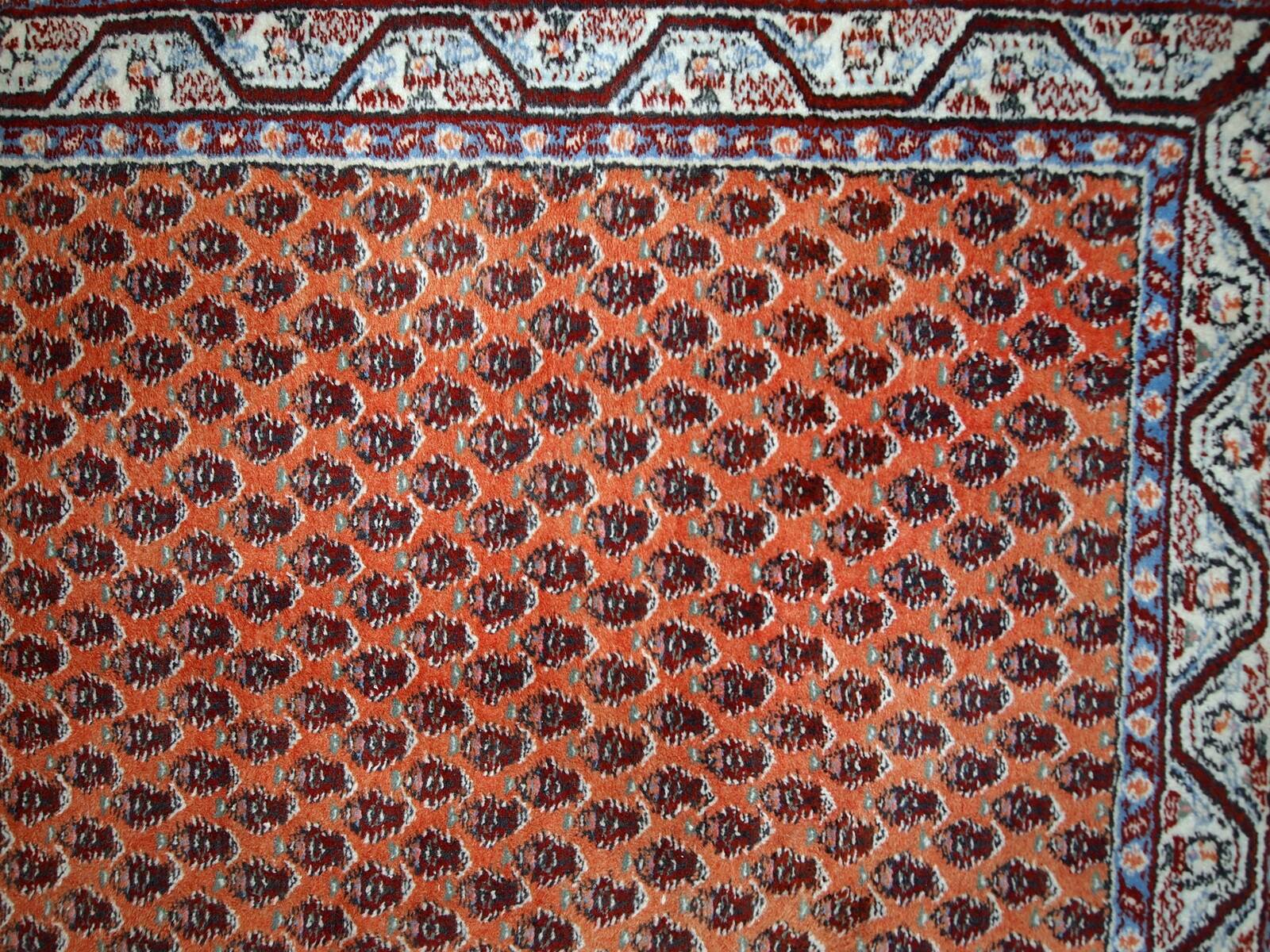 Tapis Vintage Indo-Seraband en Laine, Années 1980, Design Traditionnel