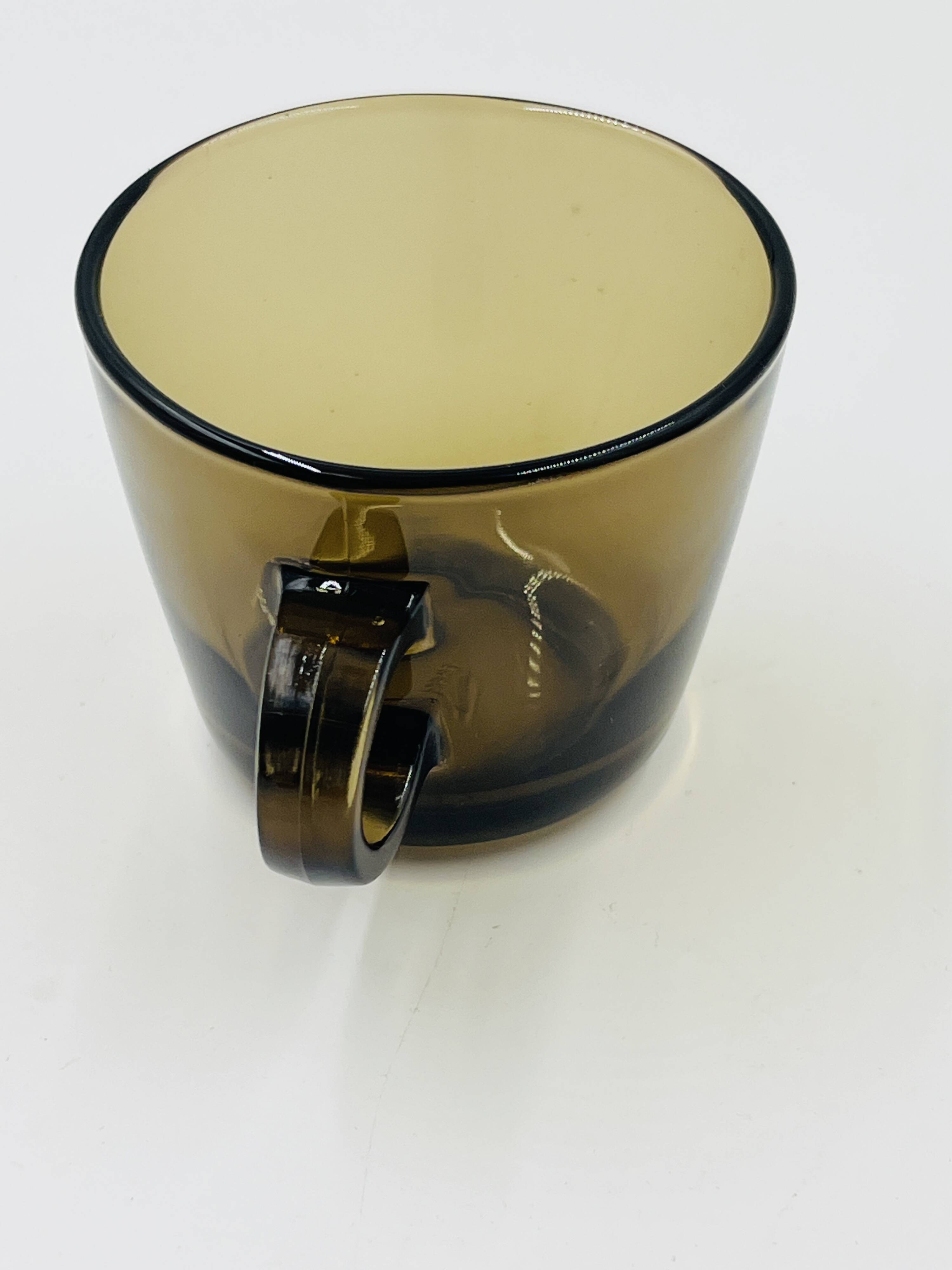 Lot of 6 Vintage Amber Glass Service Station Cups