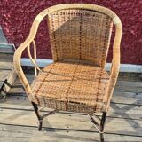 Vintage bamboo armchair from the 30s/40s