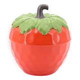 Red plastic strawberry ice bucket, 1970s