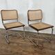 Pair of chairs Marcel Breuer B32 design bauhaus made in Italy