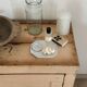 Patinated jam jar