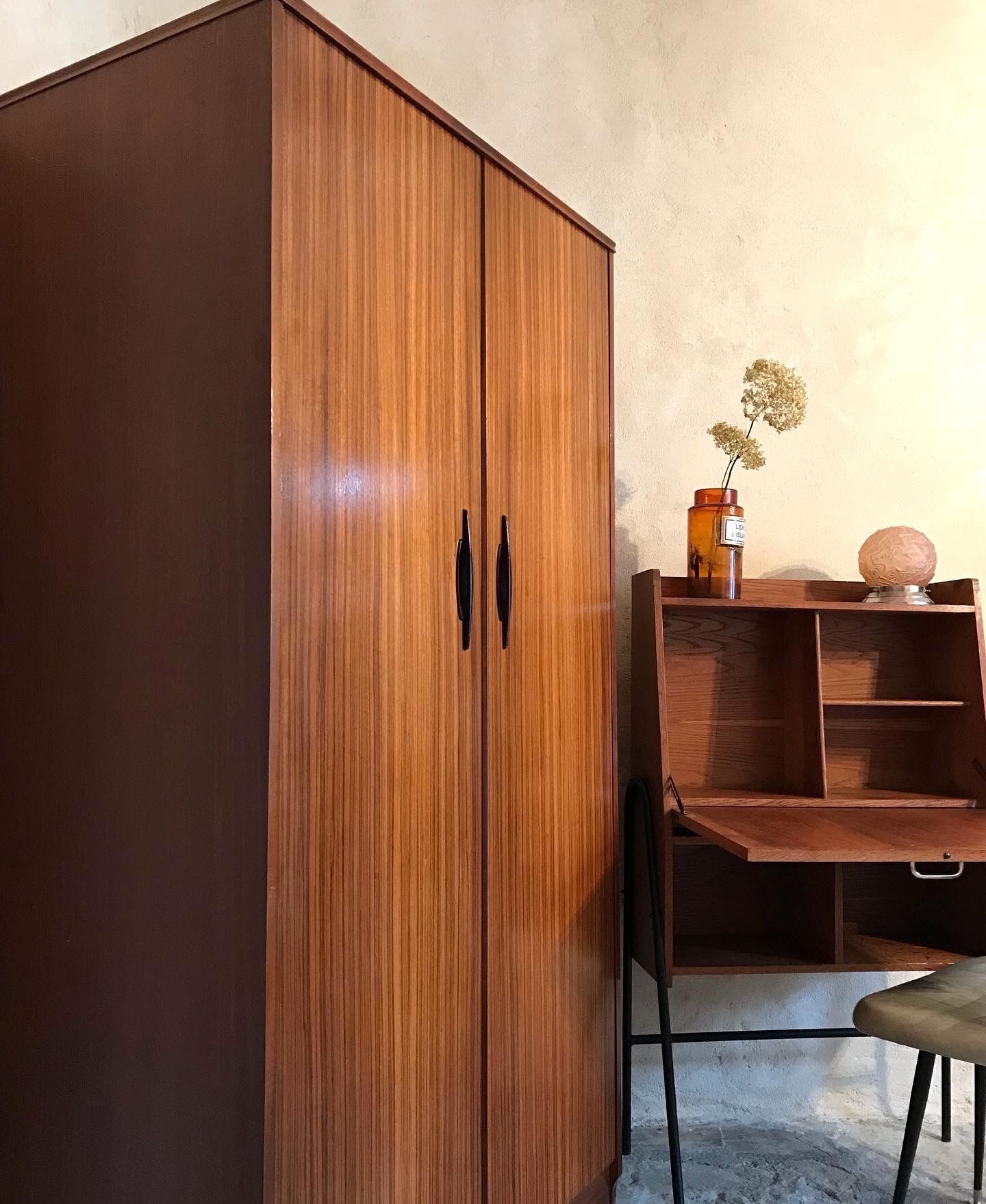Scandinavian wardrobe vintage teak 1960-70's