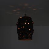 Lampe suspendue en céramique de forme libre des années 1960 provenant des Pays-Bas