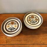 BHV - 6 flat plates in antique stoneware, England