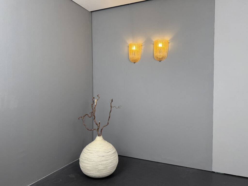 Pair of sconces, Murano glass, by Barovier & Toso, Italy, 1970s