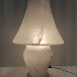 Murano glass table lamp with a pink marble effect, italy