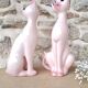 Vintage ceramic cat statue