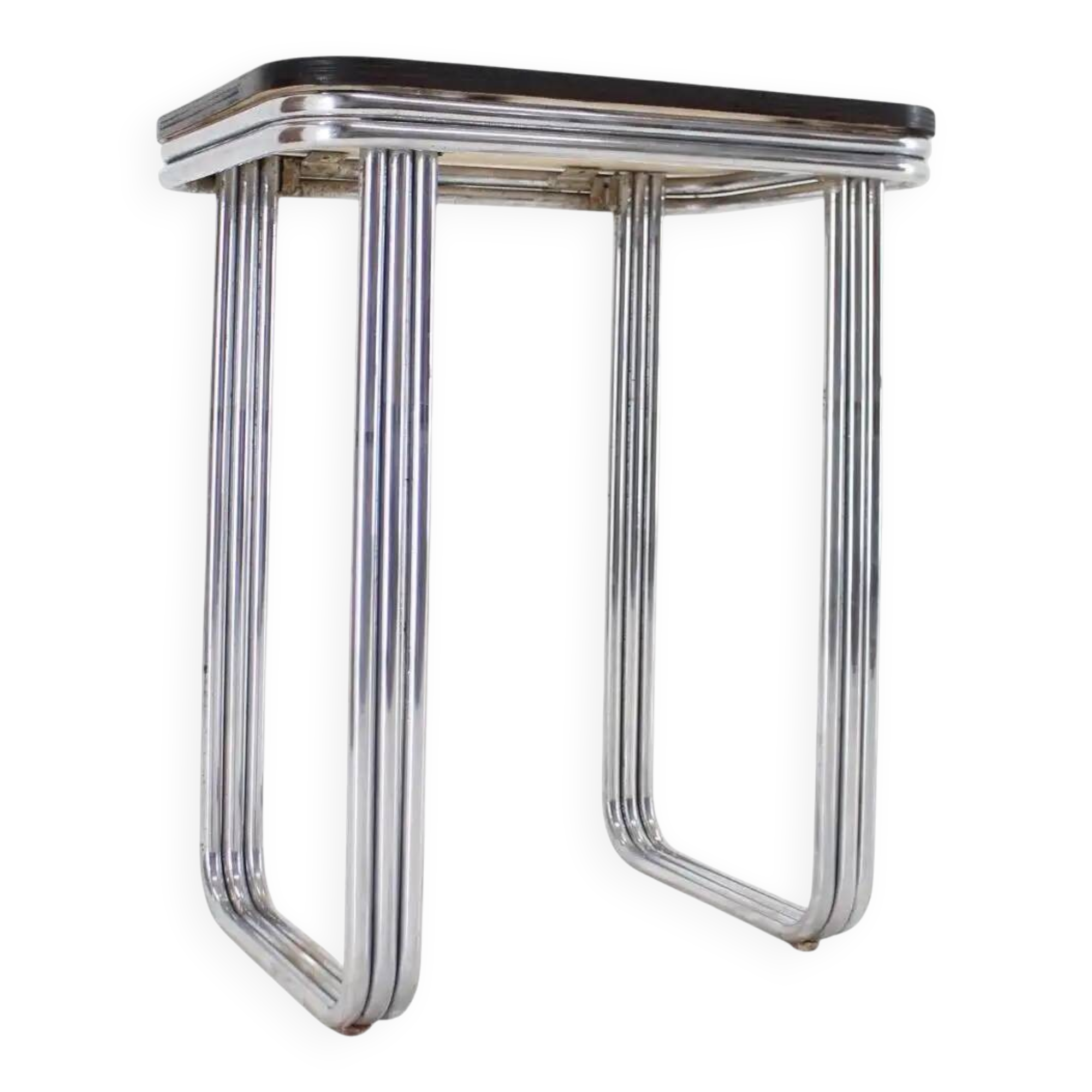 Bauhaus Art Deco tubular steel chrome table, 1930s