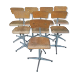 Set of 8 school chairs/workshop/office