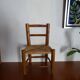 Chaise bois paillée enfant vintage