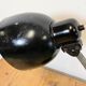 Lampe de table industrielle noire, années 1950
