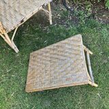 Rattan chaise longue