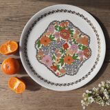 Assiette présentation Pillivuyt fleurs oranges
