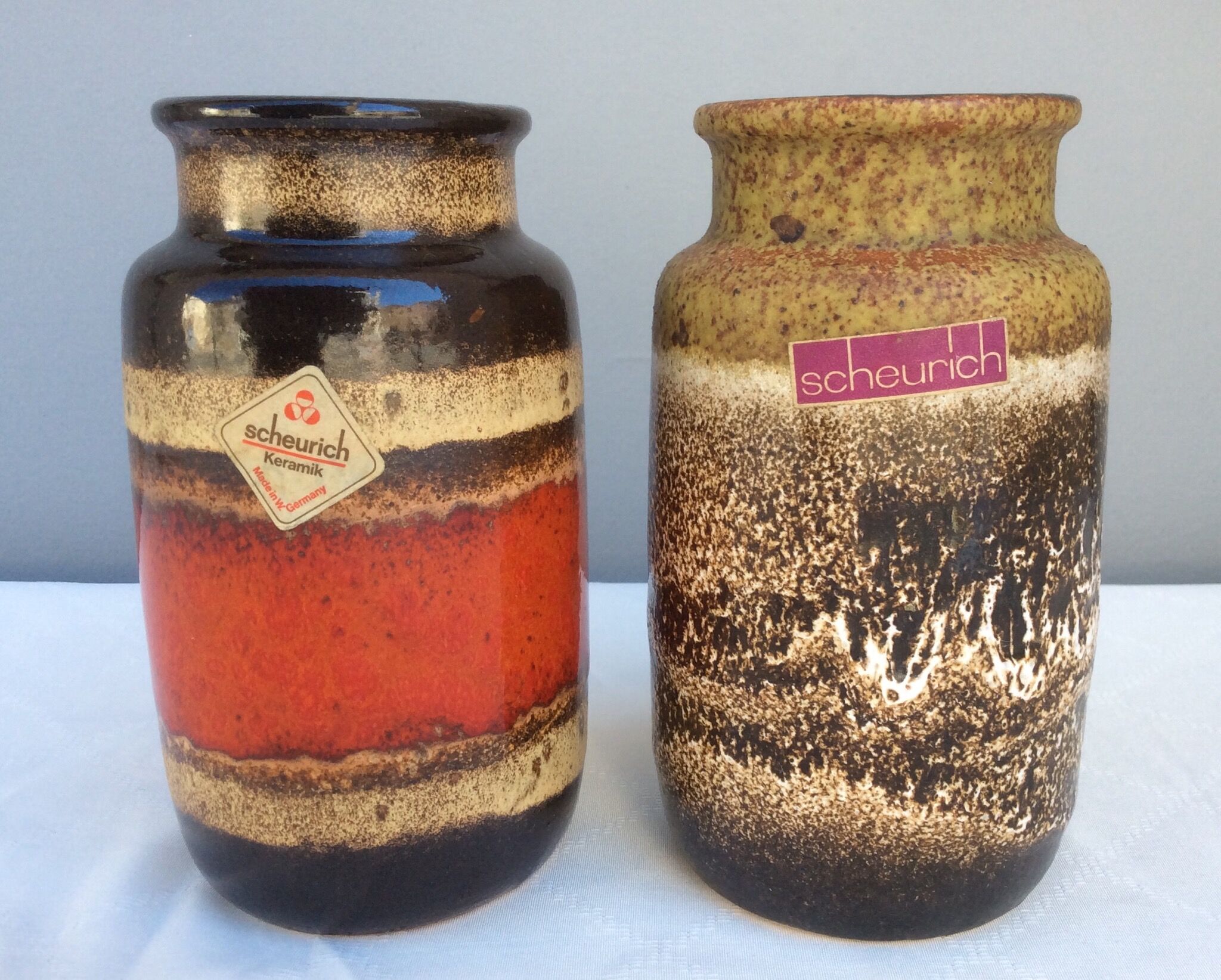 Two Scheurich West Germany vases, 1960s