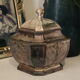 Silver metal candy sugar bowl lutetia france old