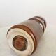 Mid-Century Modern Ceramic Vase: Glossy Brown West German Style, 6.3" Tall