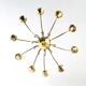 Beautiful Vintage Round Brass Chandelier with 10 Lights, Italy