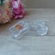 Old small square crystal box Anna Hütte