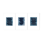 Trio de peintures abstraites, M389 et M386 et M388, signé Eawy