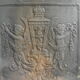 Empire 19th-style cast chimney cast iron fireback 19th
