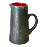 Glazed ceramic pitcher