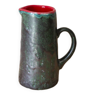 Glazed ceramic pitcher