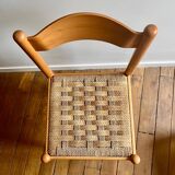 4 chaises en pin et corde tressée