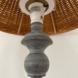 Vintage wood and metal lamp 1980.