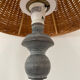 Vintage wood and metal lamp 1980.