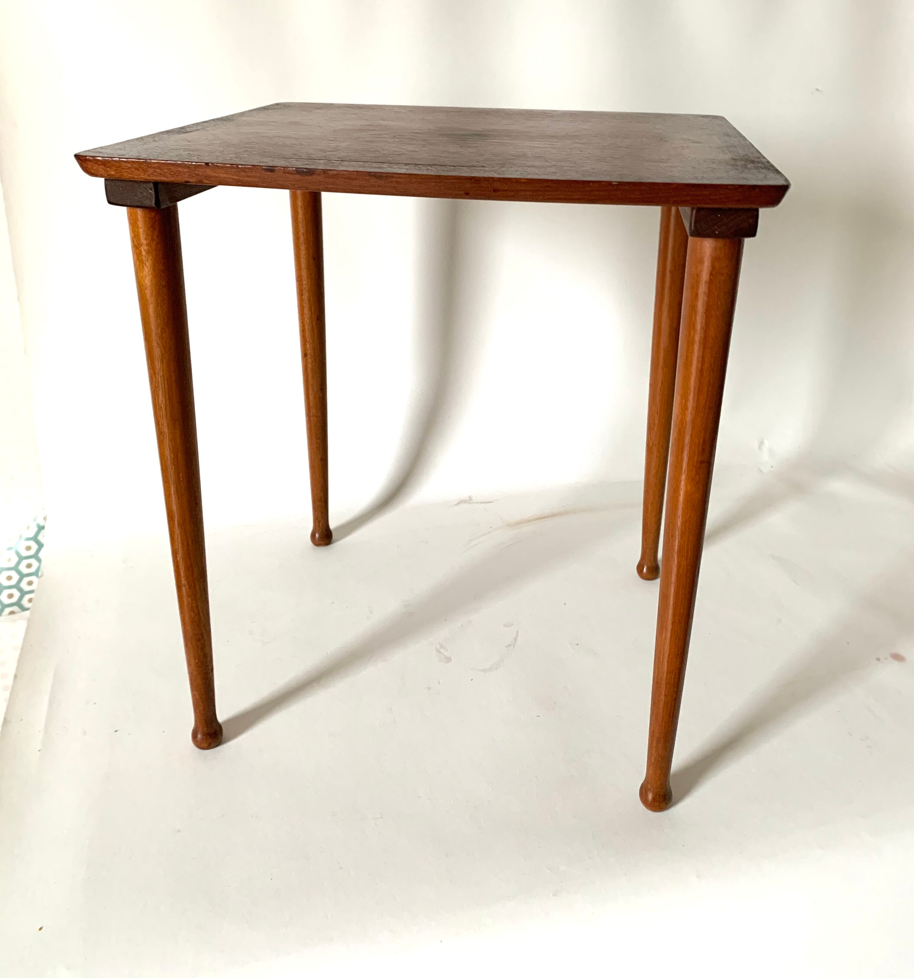 Scandinavian side table in teak Mobelintarsia
