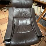 Pair of armchairs and their ottomans by ake fribytter for nelo sweden 1970