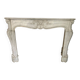 Louis XV style fireplace in white Carrara marble 19th century
