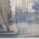 WATERCOLOR 1930 signed VICTOR MAUNIER : PARIS rue des Prêtres Saint Séverin Latin Quarter, 75, frame