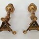 Pair of tripod candlesticks with lion's paws - Napoleon III - 19th century