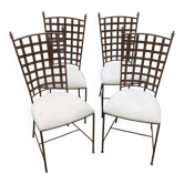 Set of 4 wrought iron chairs